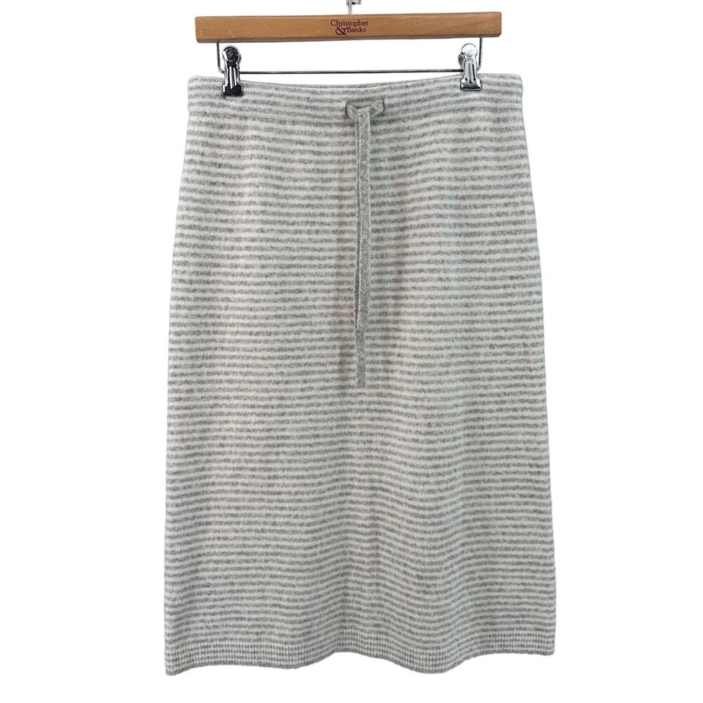 J.Crew Sweater Pencil Skirt Gray/White Style #BC919 Women's M Pull On Striped